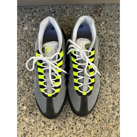 Nike Air Max 95 EM Volt Cool Grey Black Green White Mens Size 11 554971-031 - Picture 7 of 10